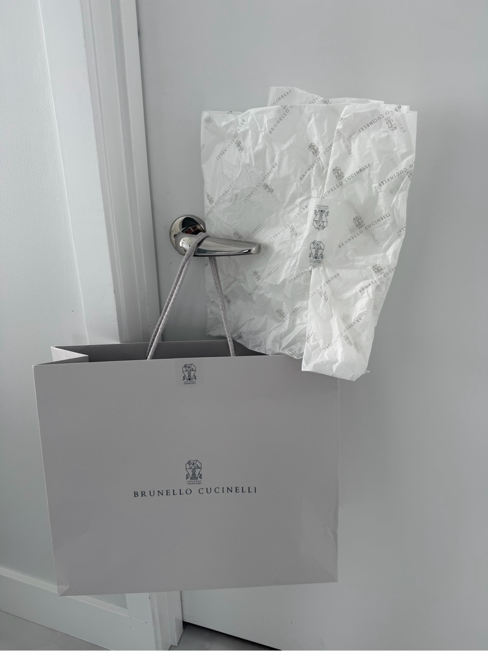 Brunello Cucinelli Shopping Bag with Logo Tissue Paper PRICED TO SELL
